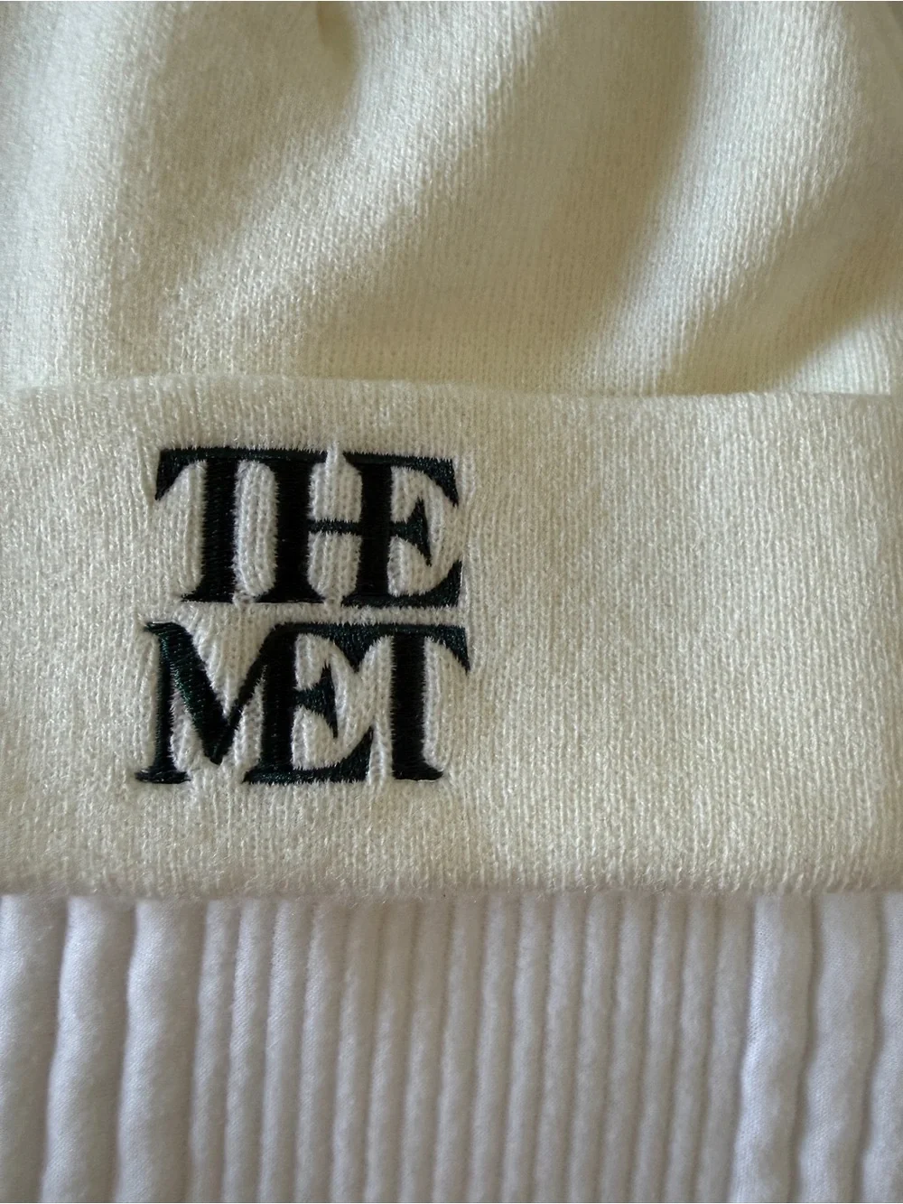 PacSun Embroidered Cream Beanie